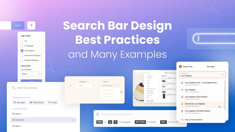 dynamic, modern, interactive search interface
