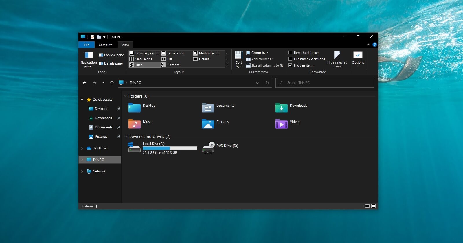 modern computer screen with file explorer interface