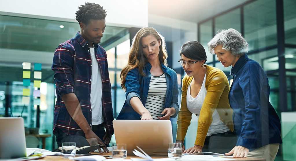 business team discussing cybersecurity plans