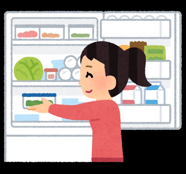冷蔵庫の適切な使い方を示すイラスト