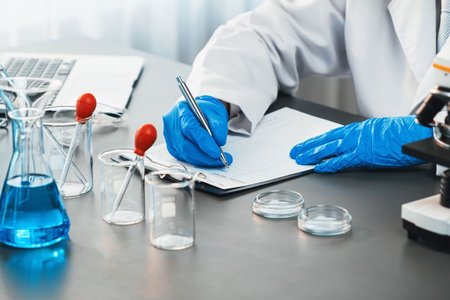 laboratory analyzing workplace accident reports