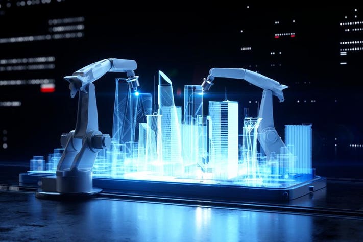 futuristic city digital equipment