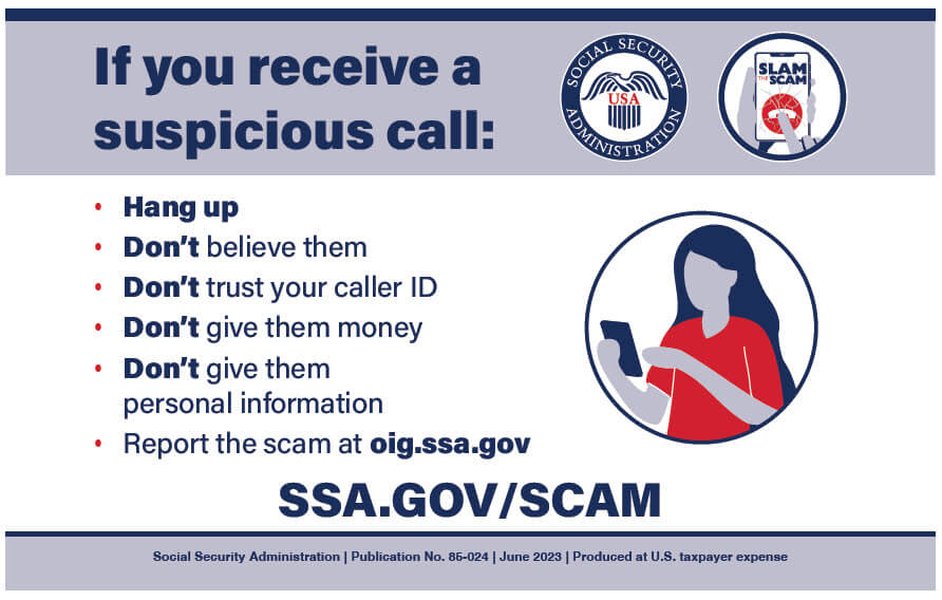 Suspicious Call Warning from SSA