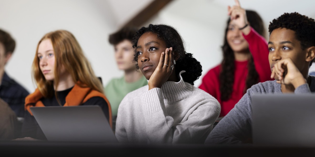 students in classroom vocational and humanities