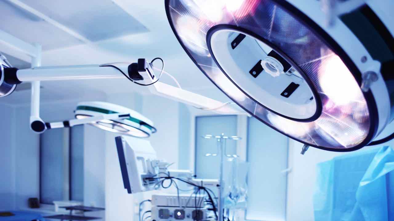 facial surgery tools and operating room
