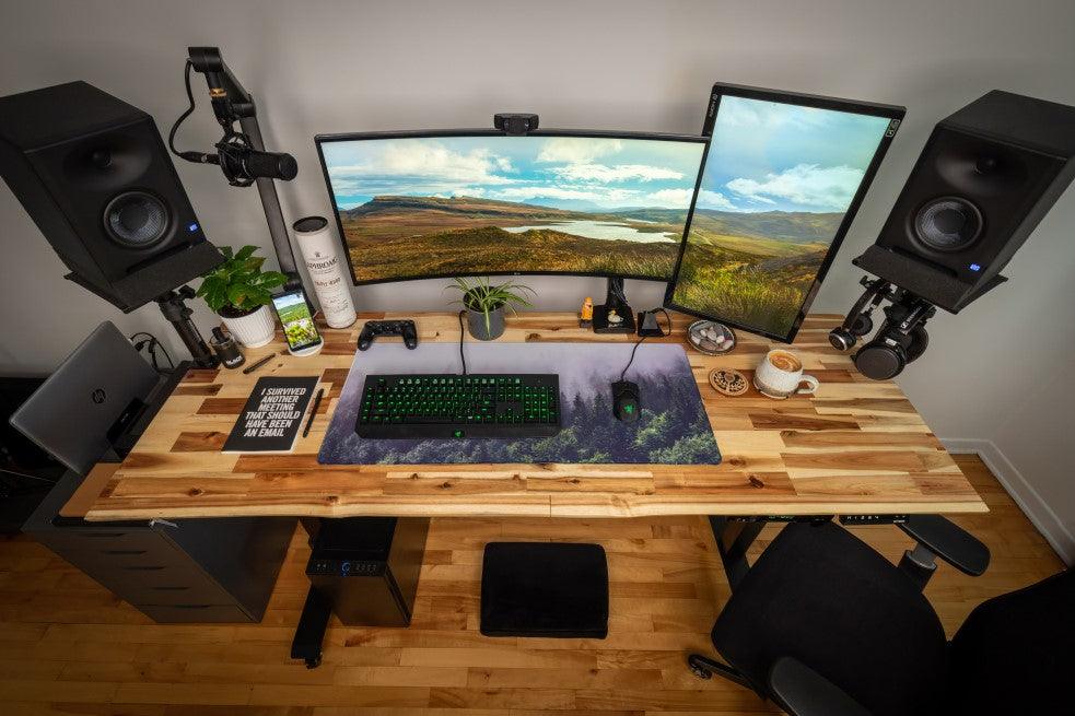 modern coding workspace with multiple screens