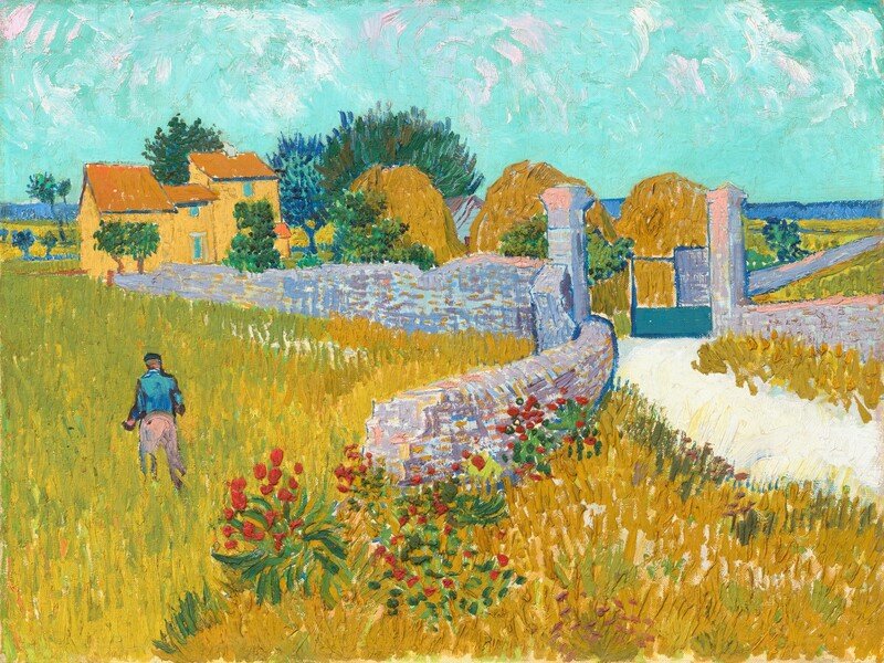 Peinture 'Ferme en Provence' par Vincent van Gogh