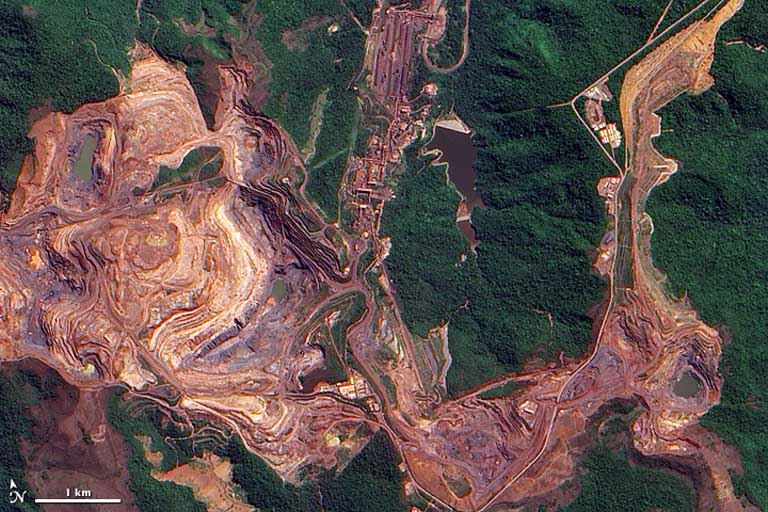 tropical forest mining area landscape