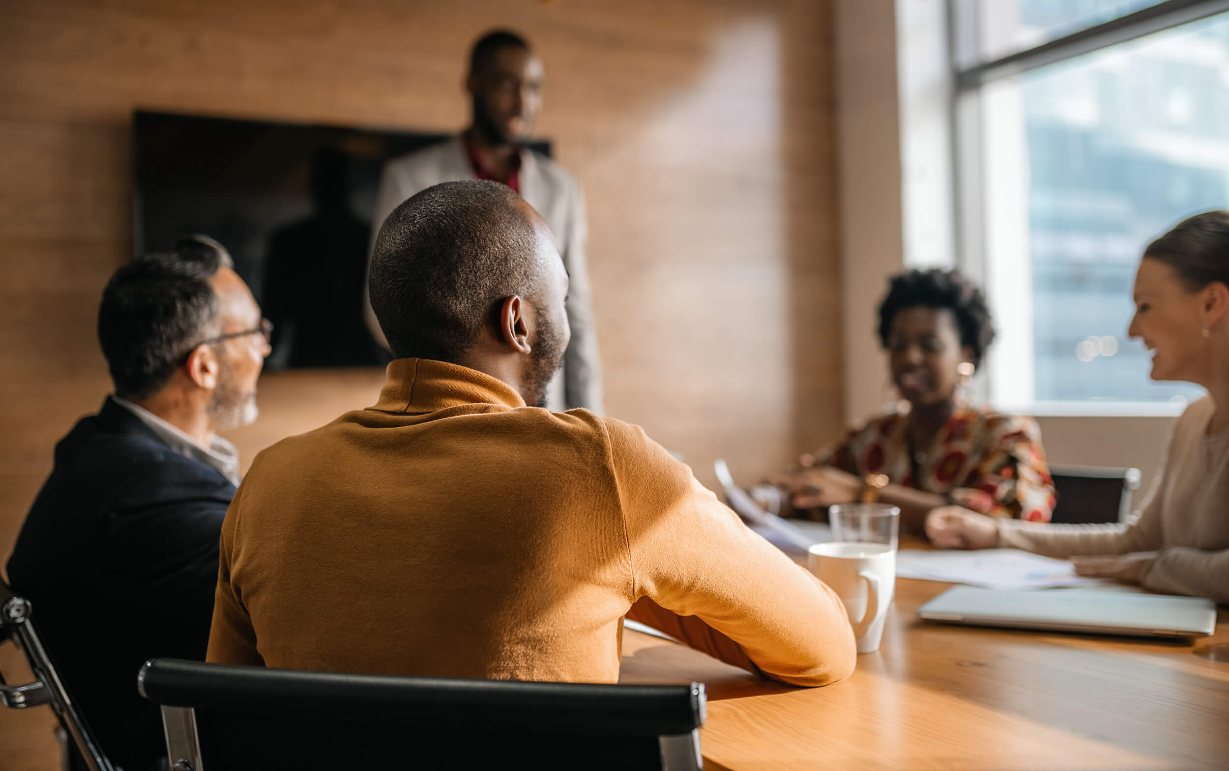 diverse corporate meeting