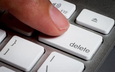 person deleting online content