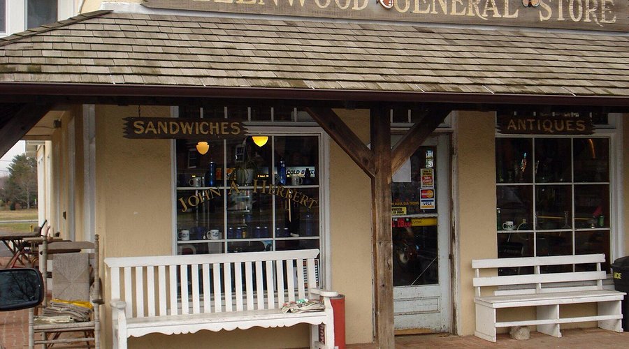 vintage deli shop exterior