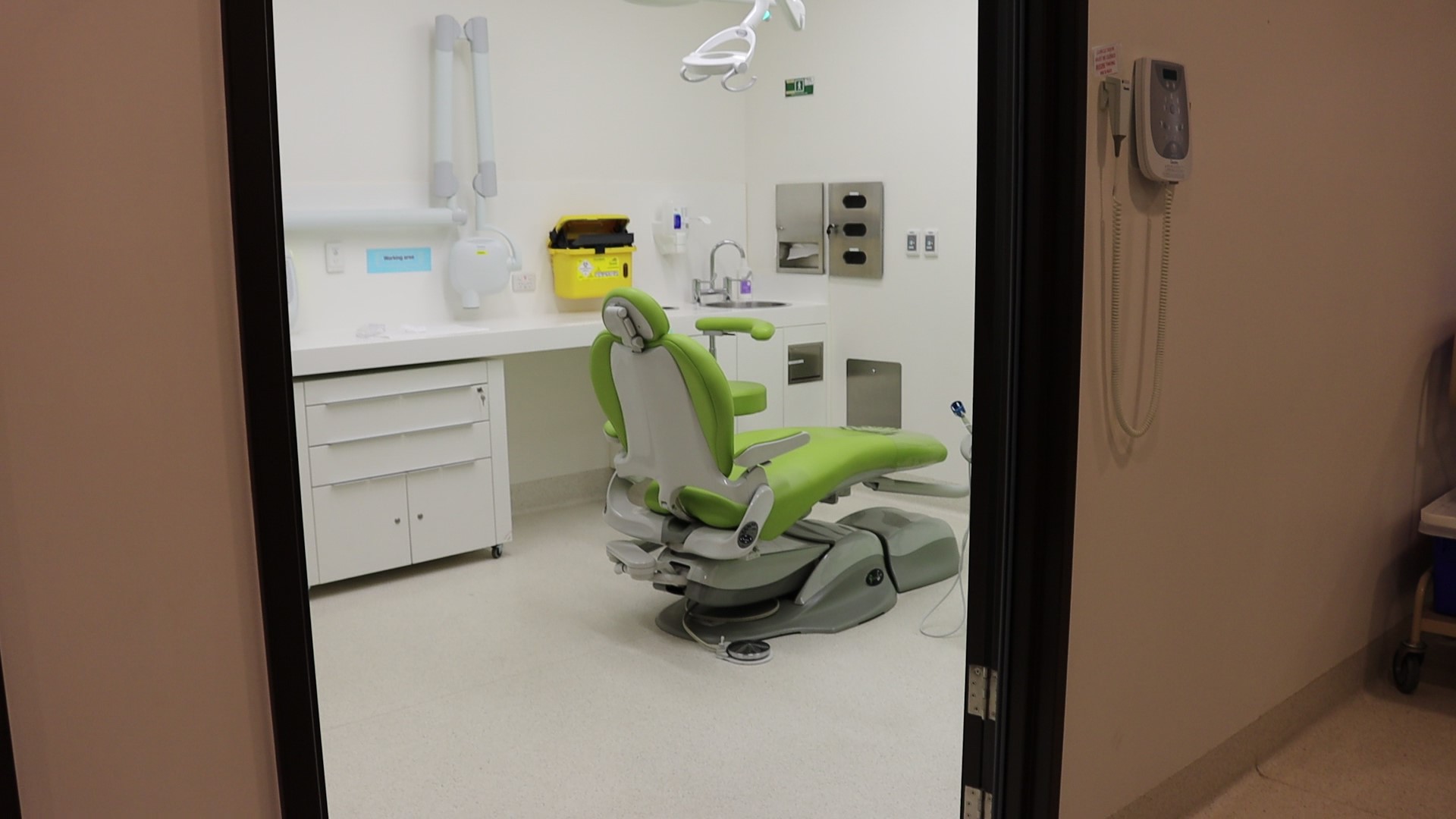 dental office equipment and working scene