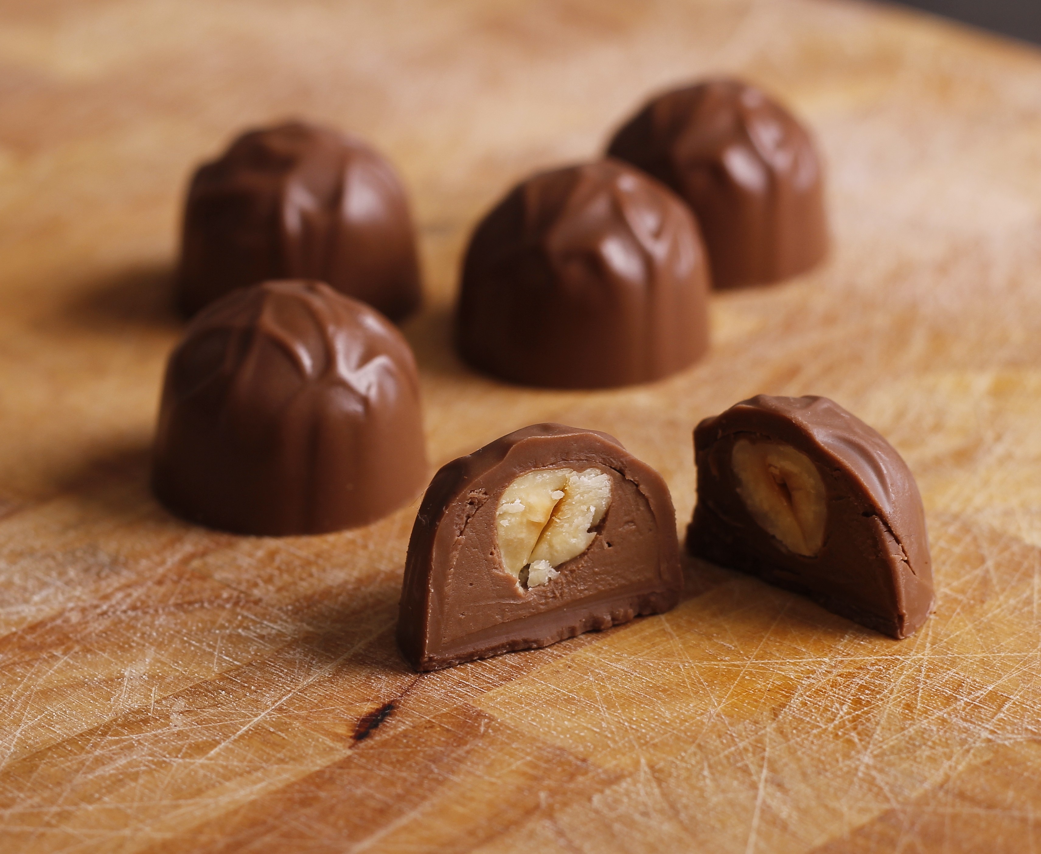 chocolate relleno frutas secas