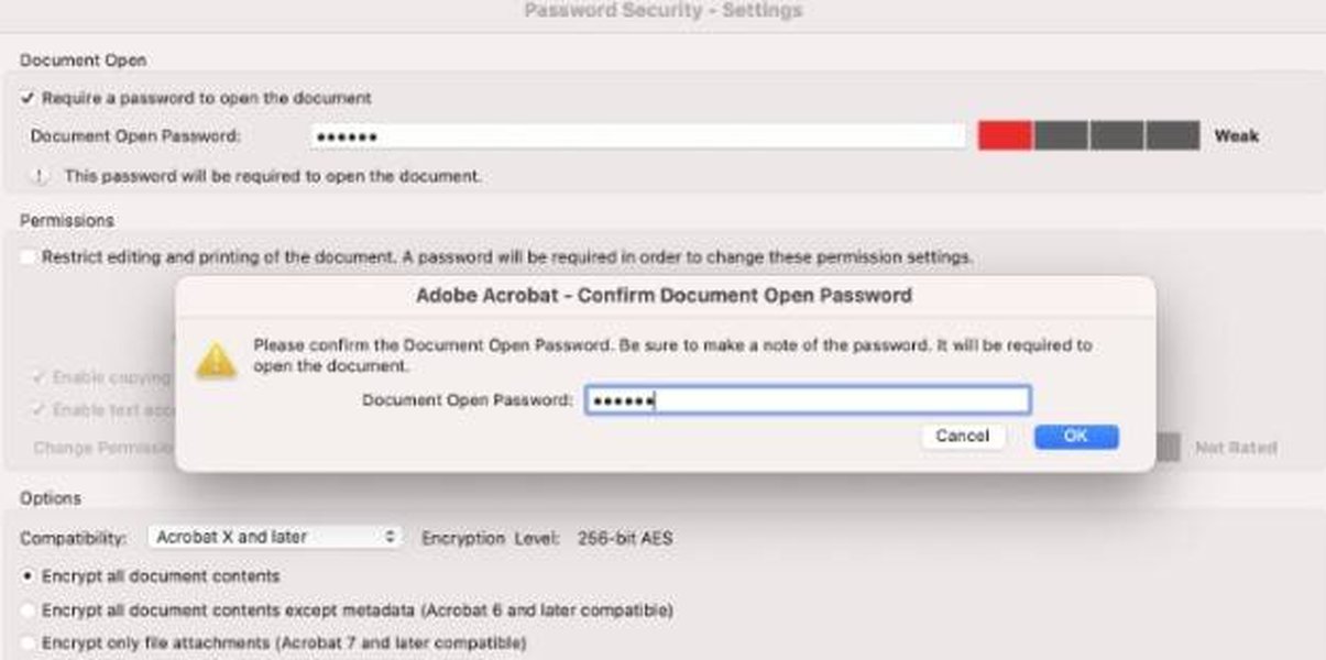 Eliminar permisos de PDF en Adobe Acrobat