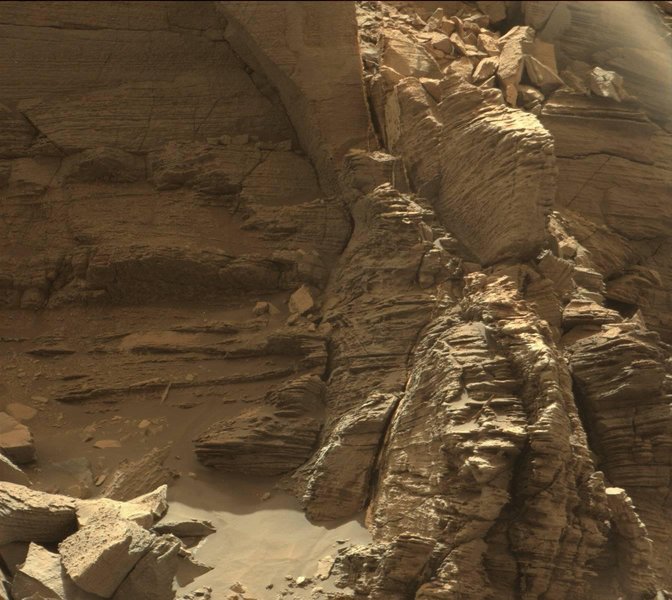 Formations rocheuses sur Mars