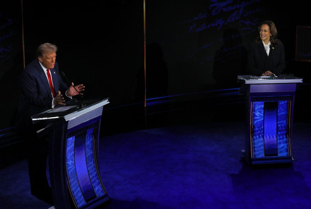 political conference microphone podium debate