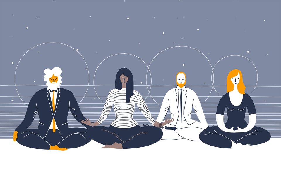 Person meditating peacefully, illustrating mindfulness practice