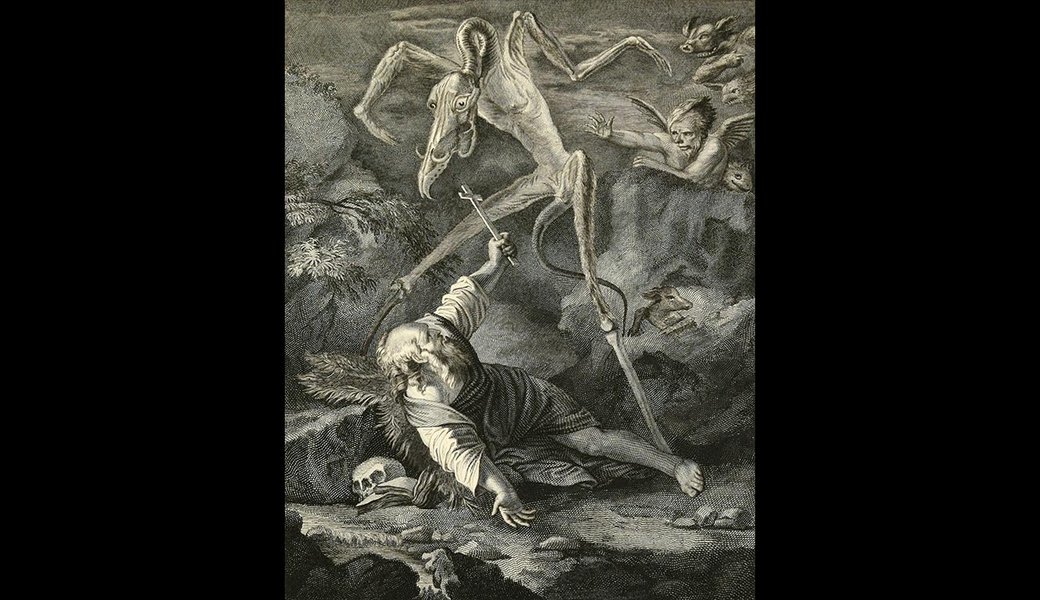 Artistic depictions of demonic figures from historical contexts.
