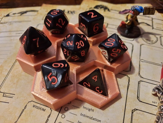 physical dice and table