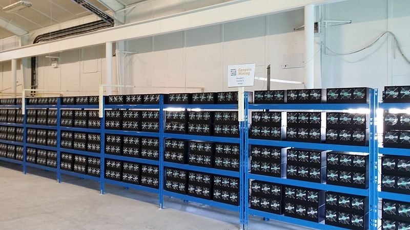 cryptocurrency mining hardware array