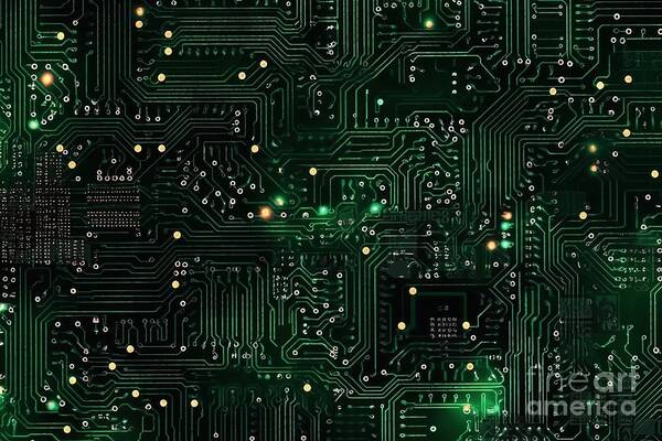 futuristic computer circuit board