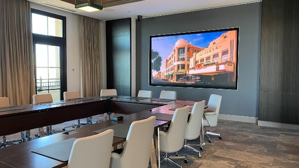modern digital conference hall