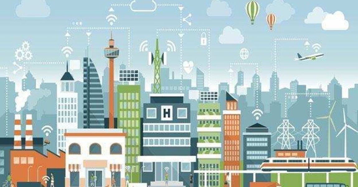 city digital transformation urban skyline