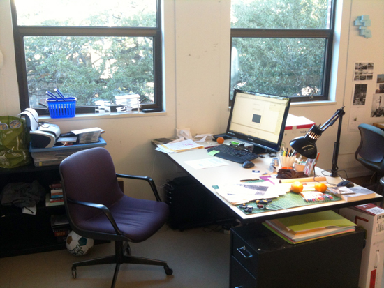 university student work desk