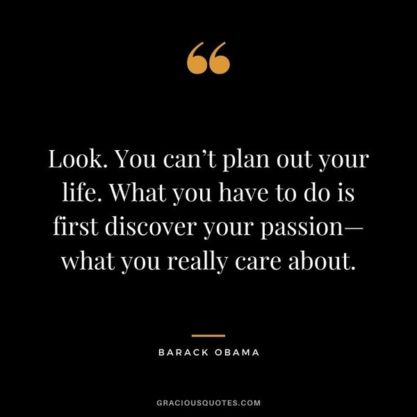 Barack Obama quote about discovering passion