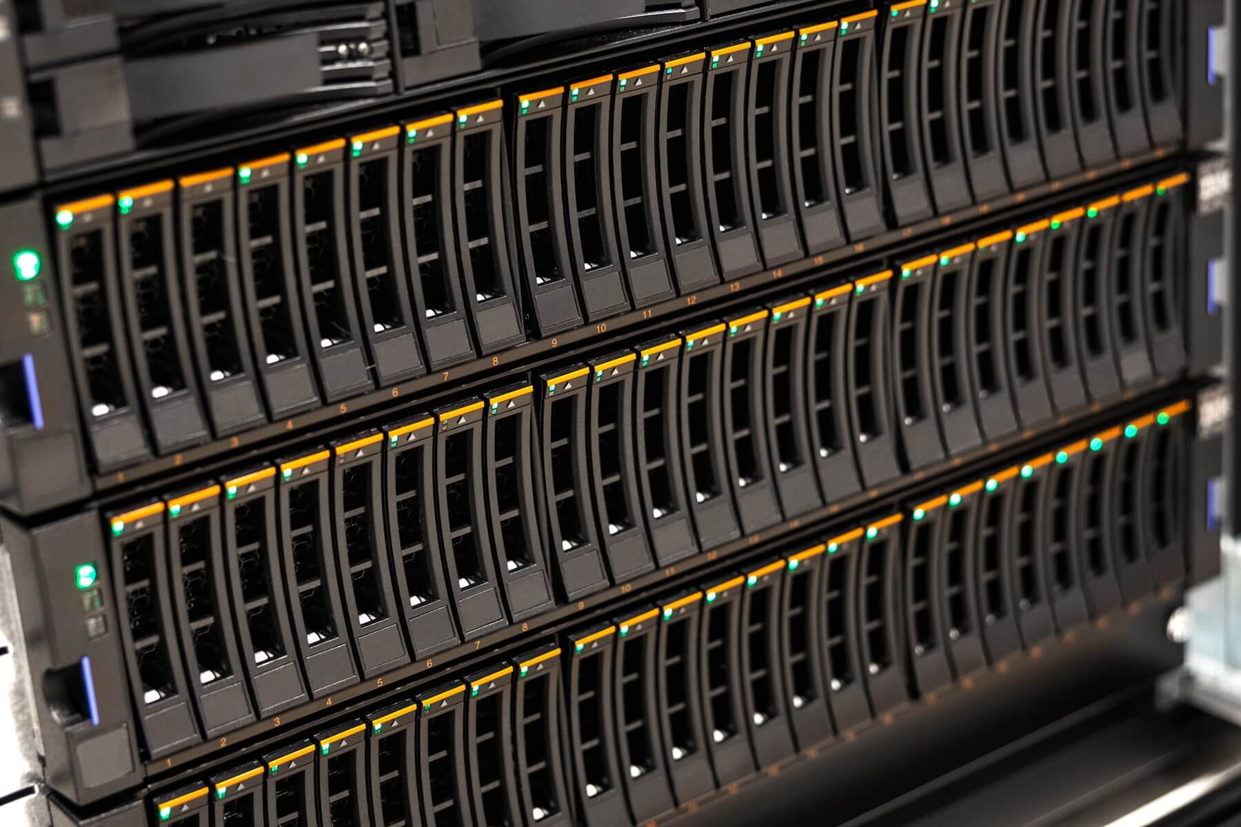 physical server rack with vmdk disks