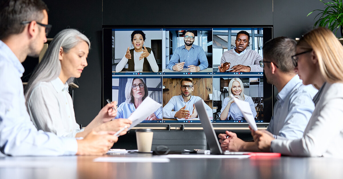diverse cultural meeting in office