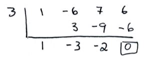 long division process on paper