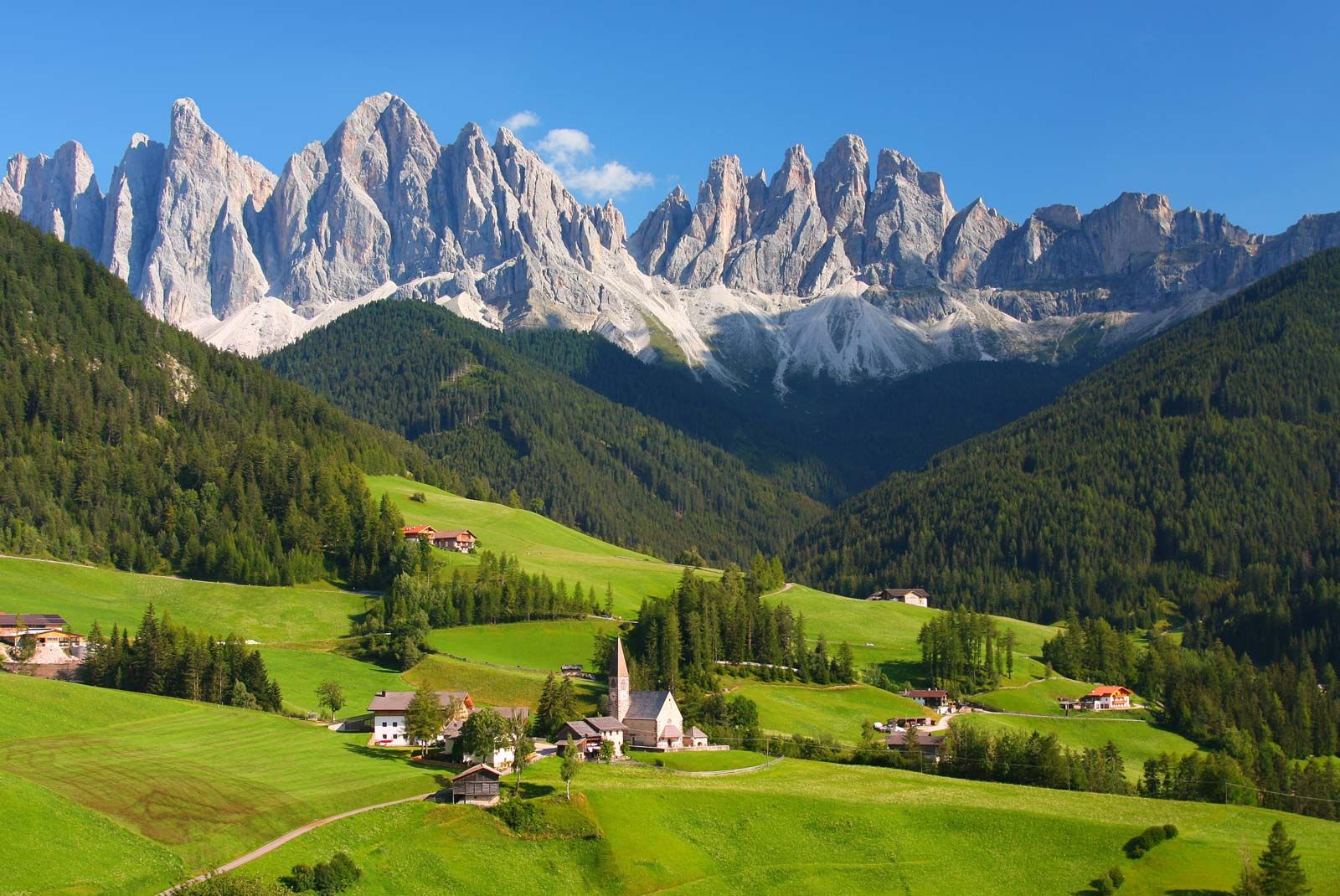 mountain range dolomites landscape