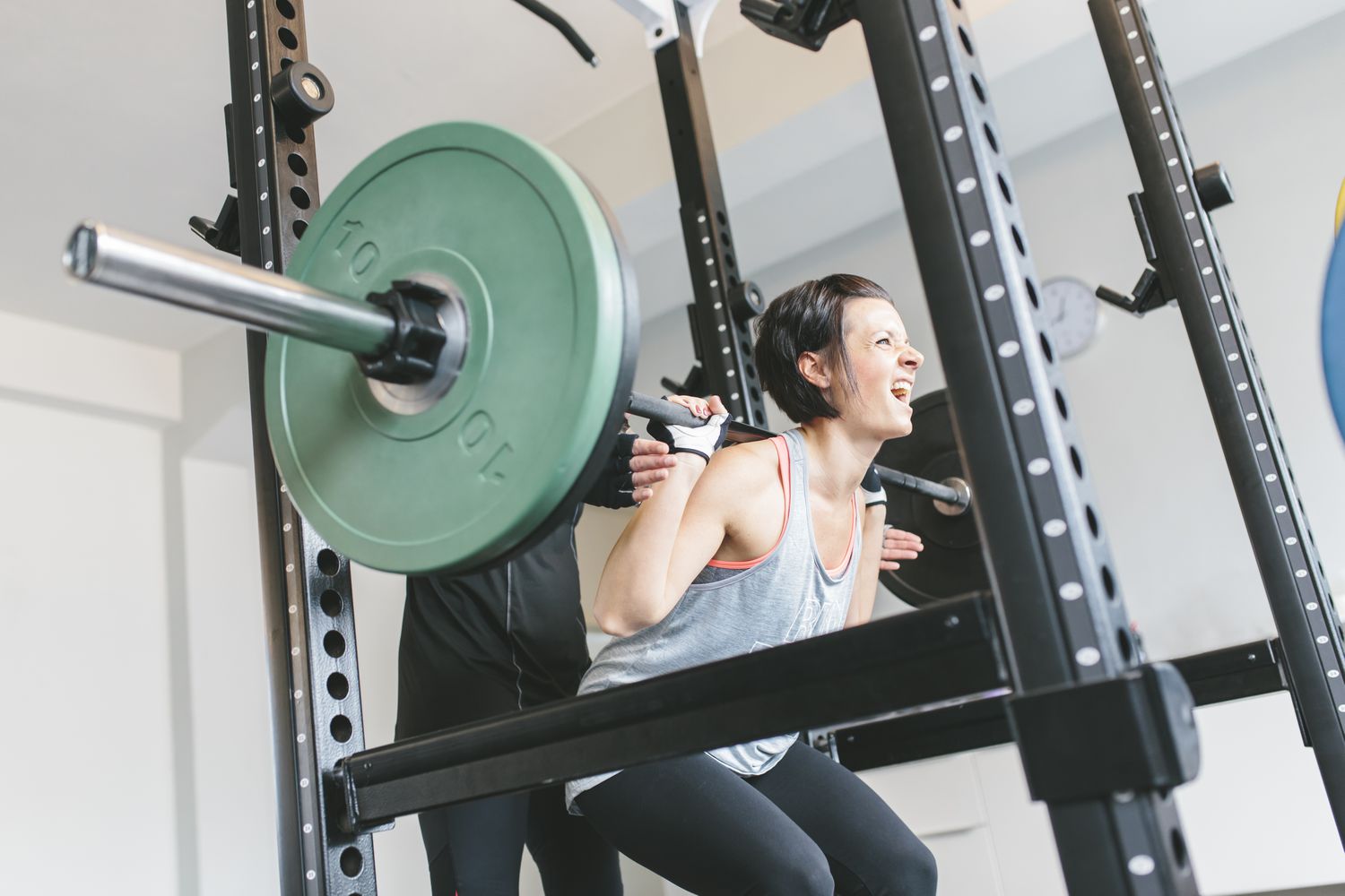 weightlifting equipment in gym
