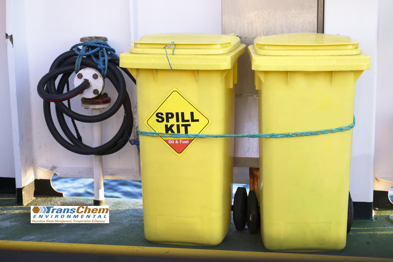 hazardous waste container with double bags