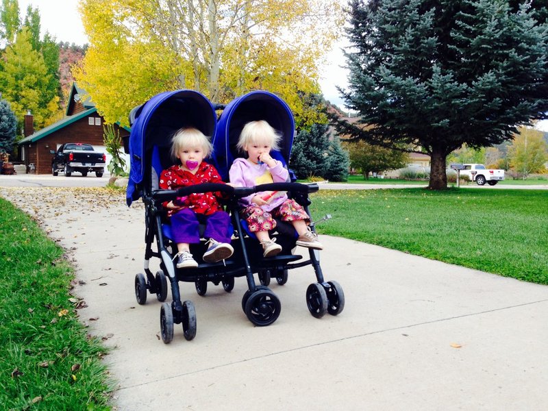 Lightweight double travel stroller