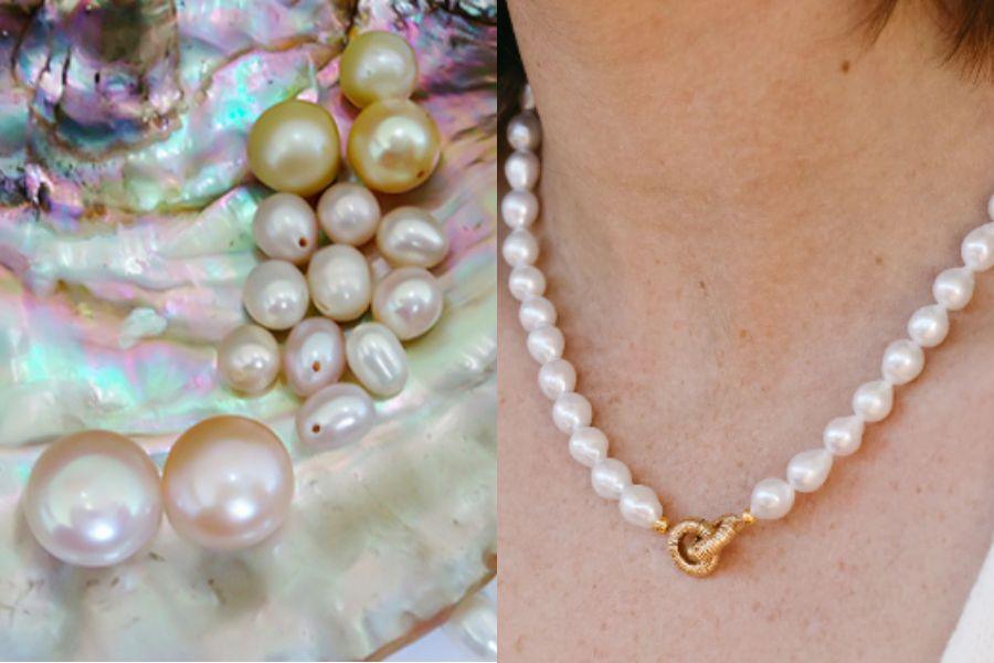 physical pearls jewelry and natural scenery