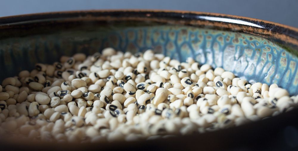 dried beans and peas soaking