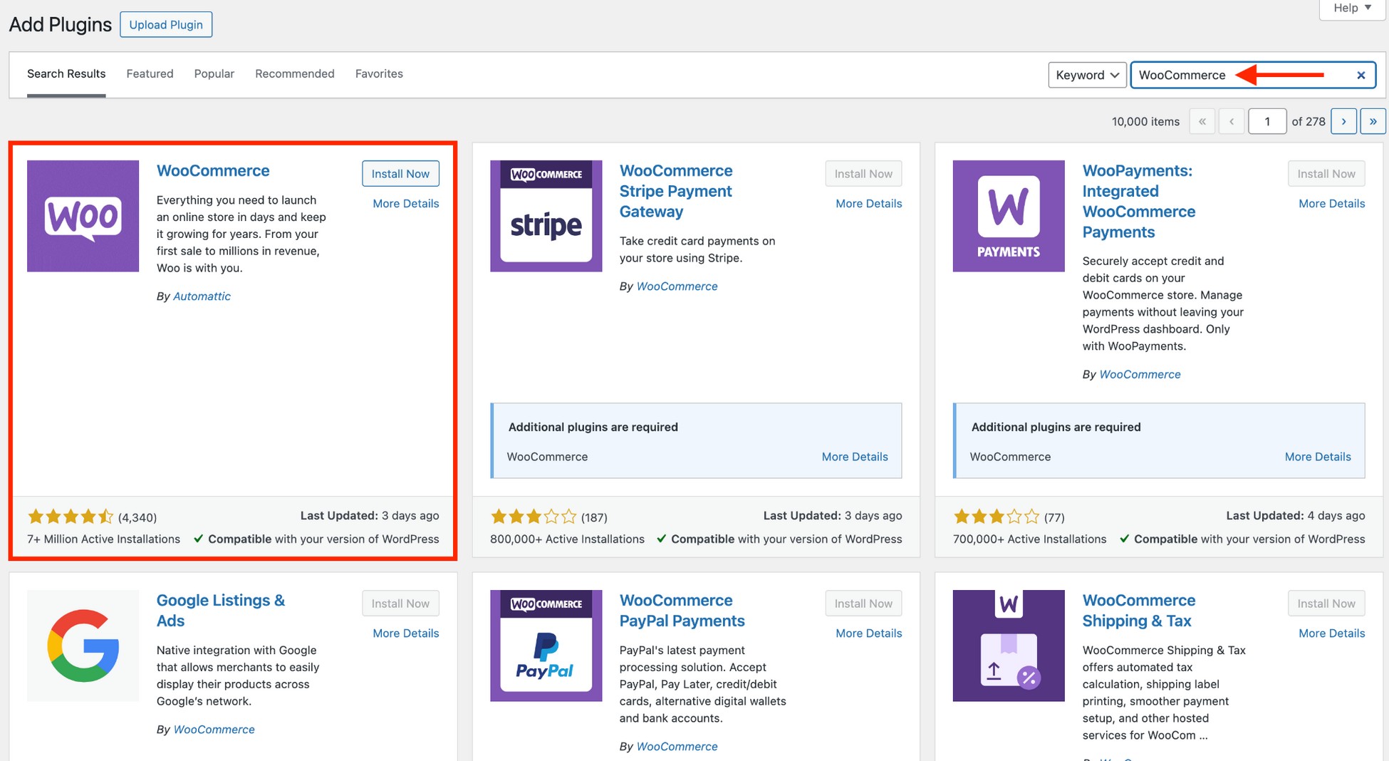 dropshipping products, WordPress dashboard, eCommerce setup