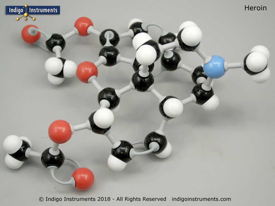 molecular models and drug lab equipment
