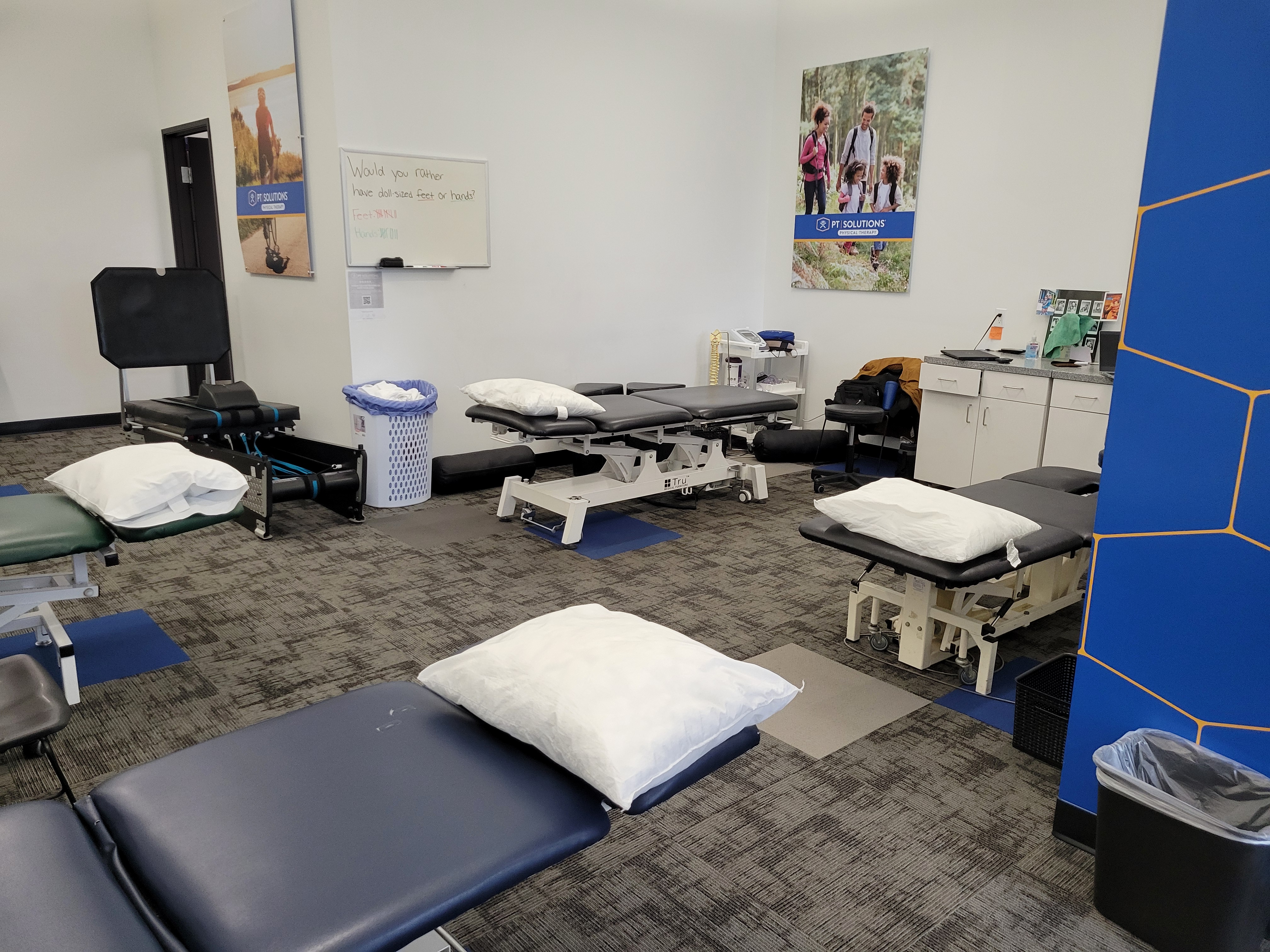 physical therapy equipment needles clinical room