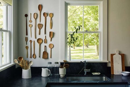 wooden kitchenware furniture display