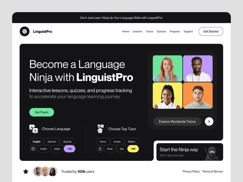 language learning tools and app interface