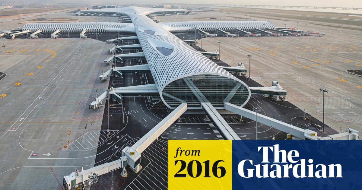 scenic airport terminal modern aircraft