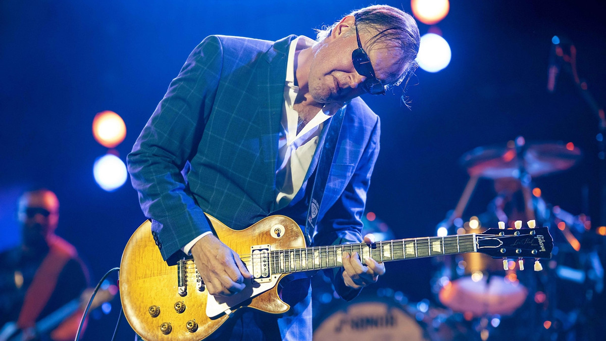 vintage guitar on stage