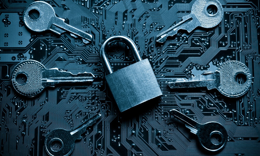 cryptographic key and lock