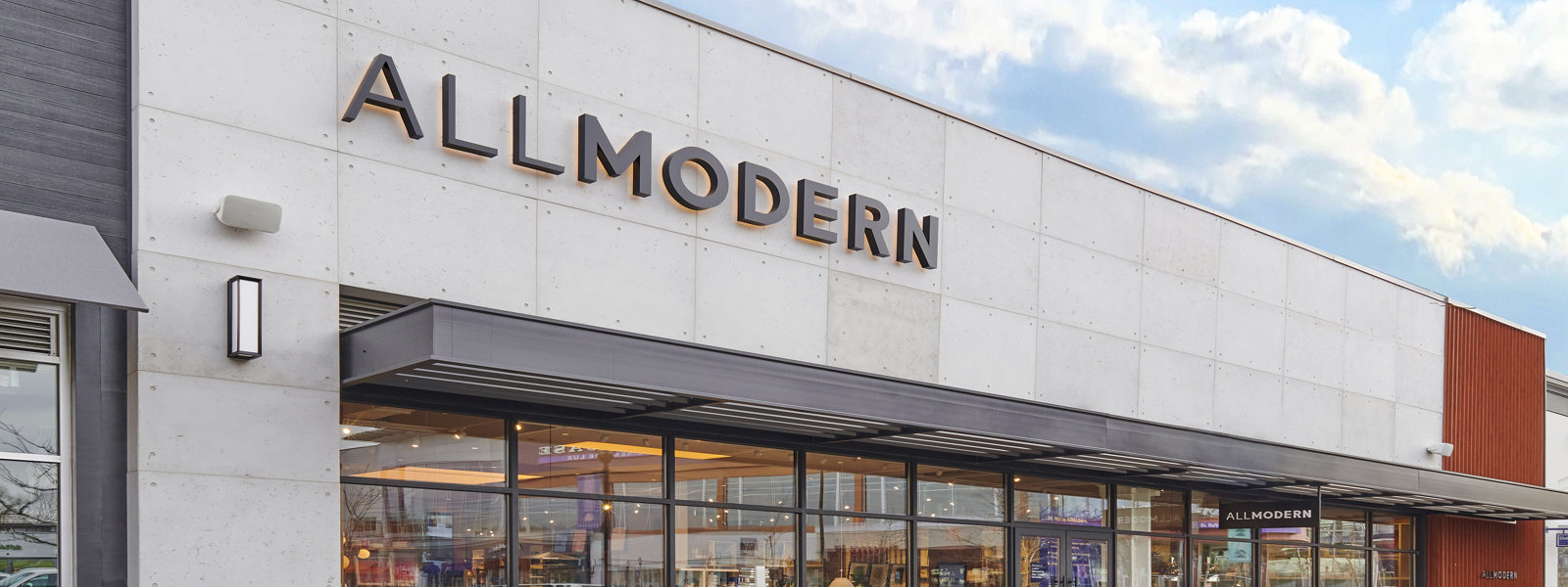 scenic view of modern retail storefront