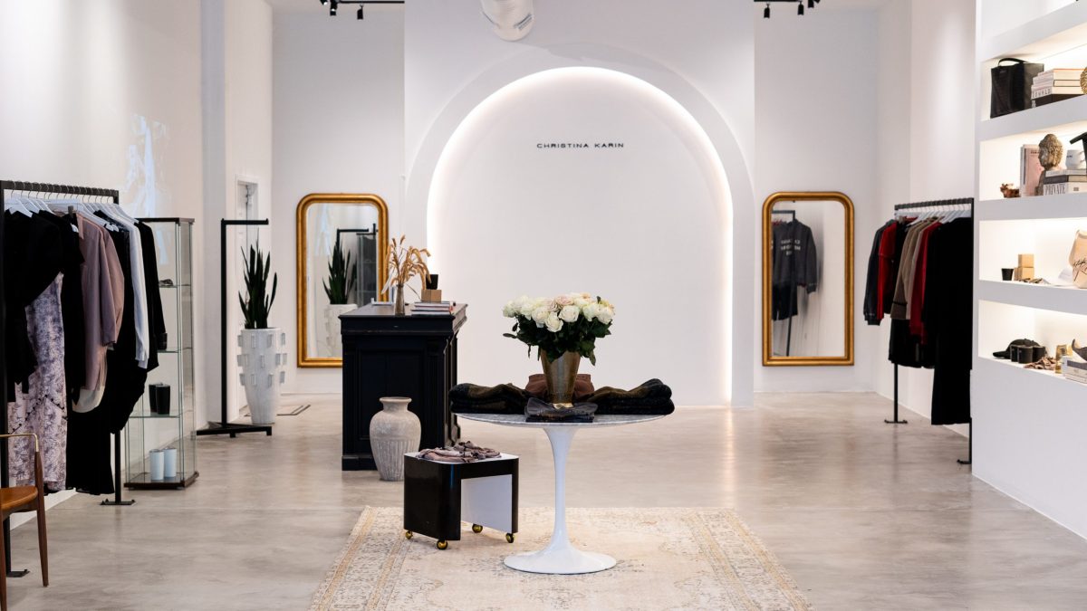 luxury clothing storefront