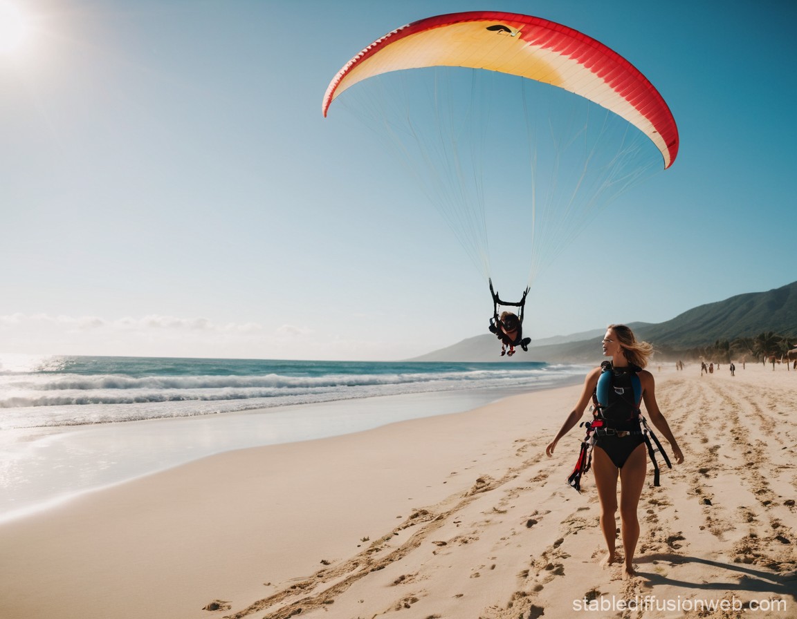 paragliding tropical scenery landscape