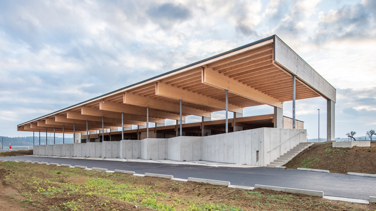 urban recycling center exterior